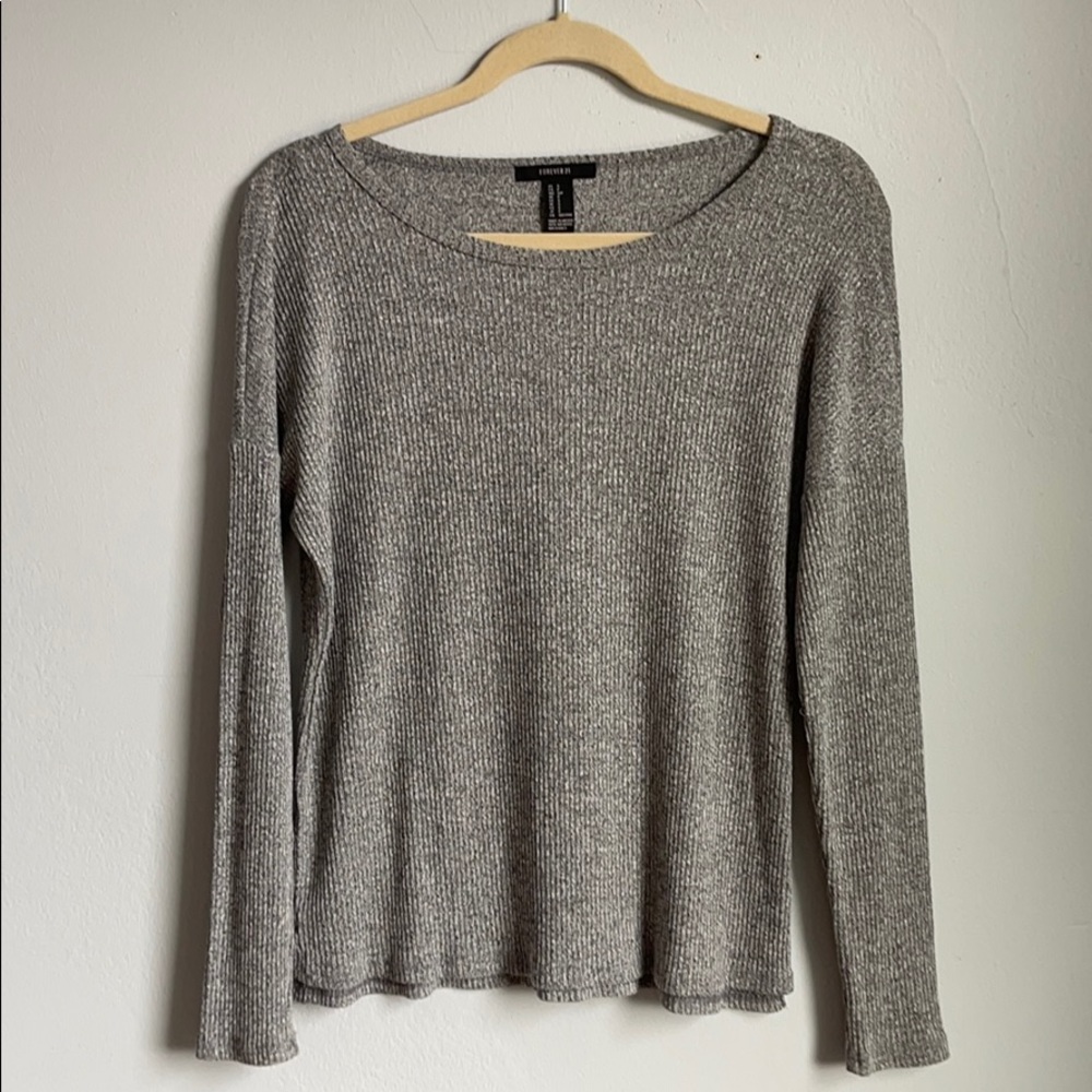 Forever 21 Marled Gray Lightweight Sweater